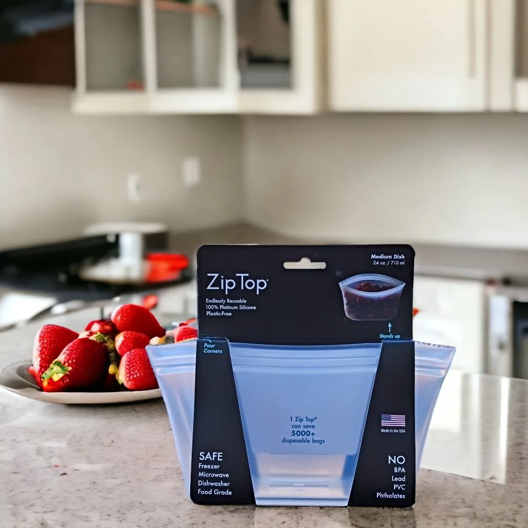 Zip Top Medium Dish Food Storage Containers